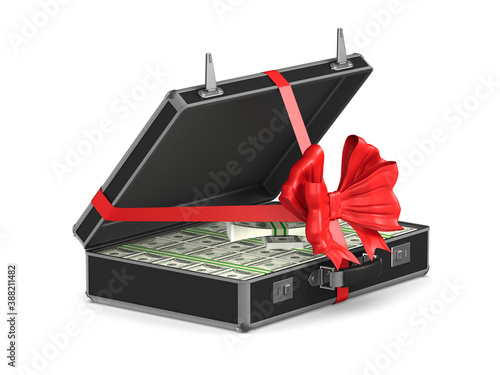 case with cash money on whi...