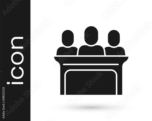 Black Jurors icon isolated on white background. Vector.