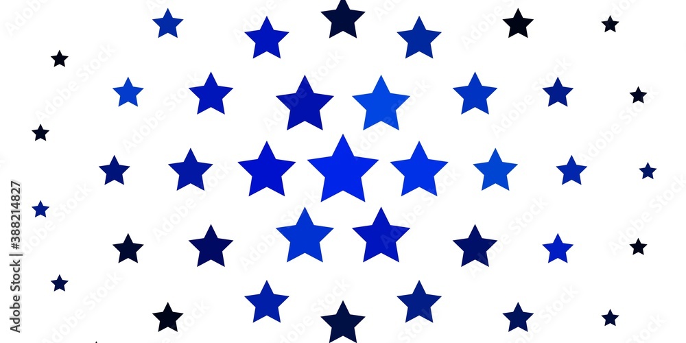 Light BLUE vector template with neon stars. Light BLUE vector template with neon stars.