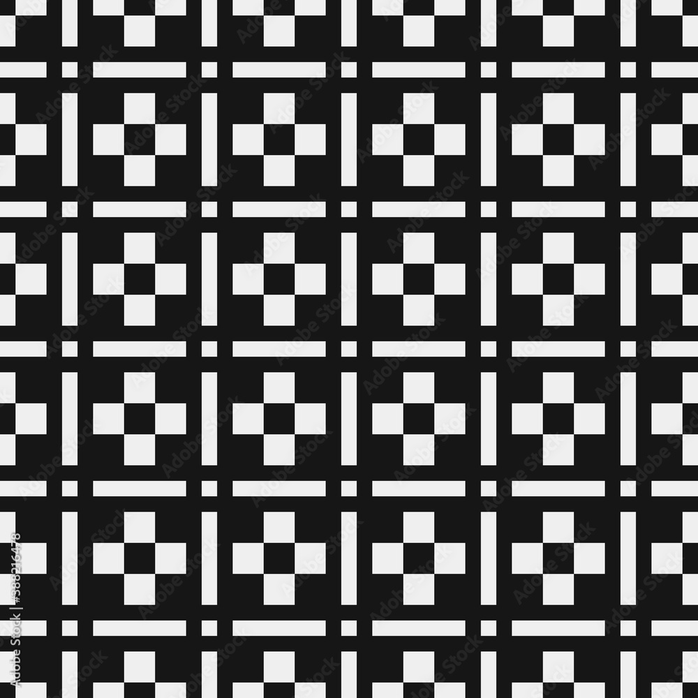Fototapeta premium Abstract Cross Pattern Dots Logo generative computational art illustration