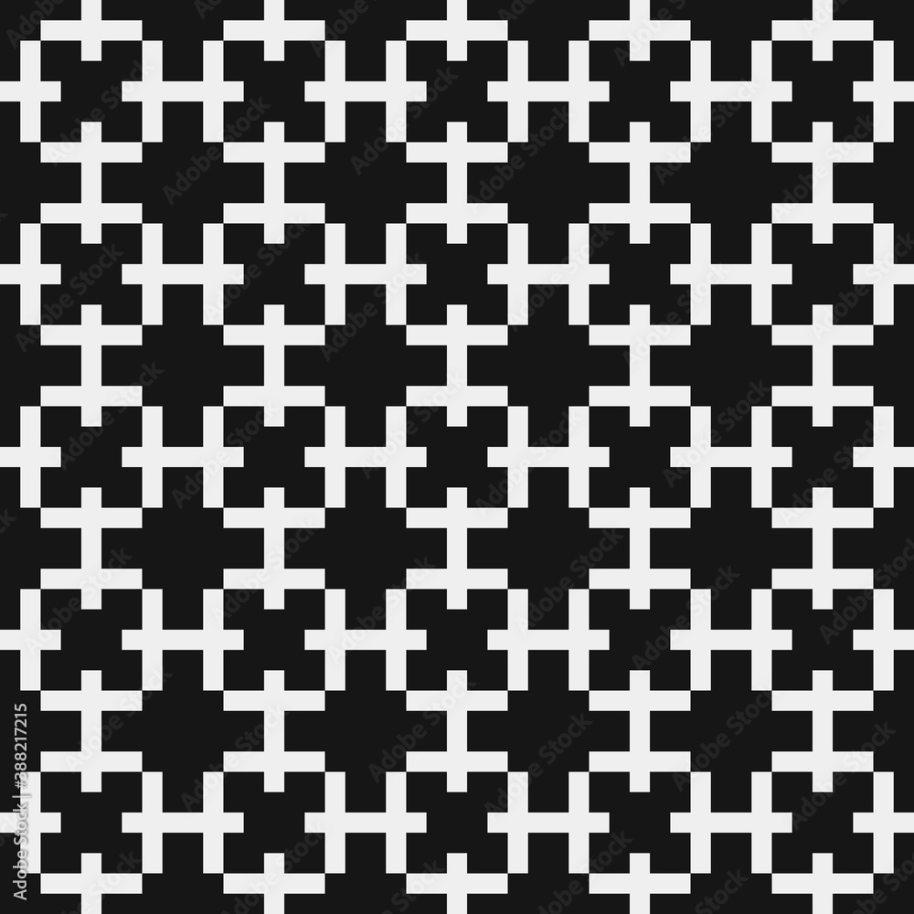 Fototapeta premium Abstract Cross Pattern Dots Logo generative computational art illustration