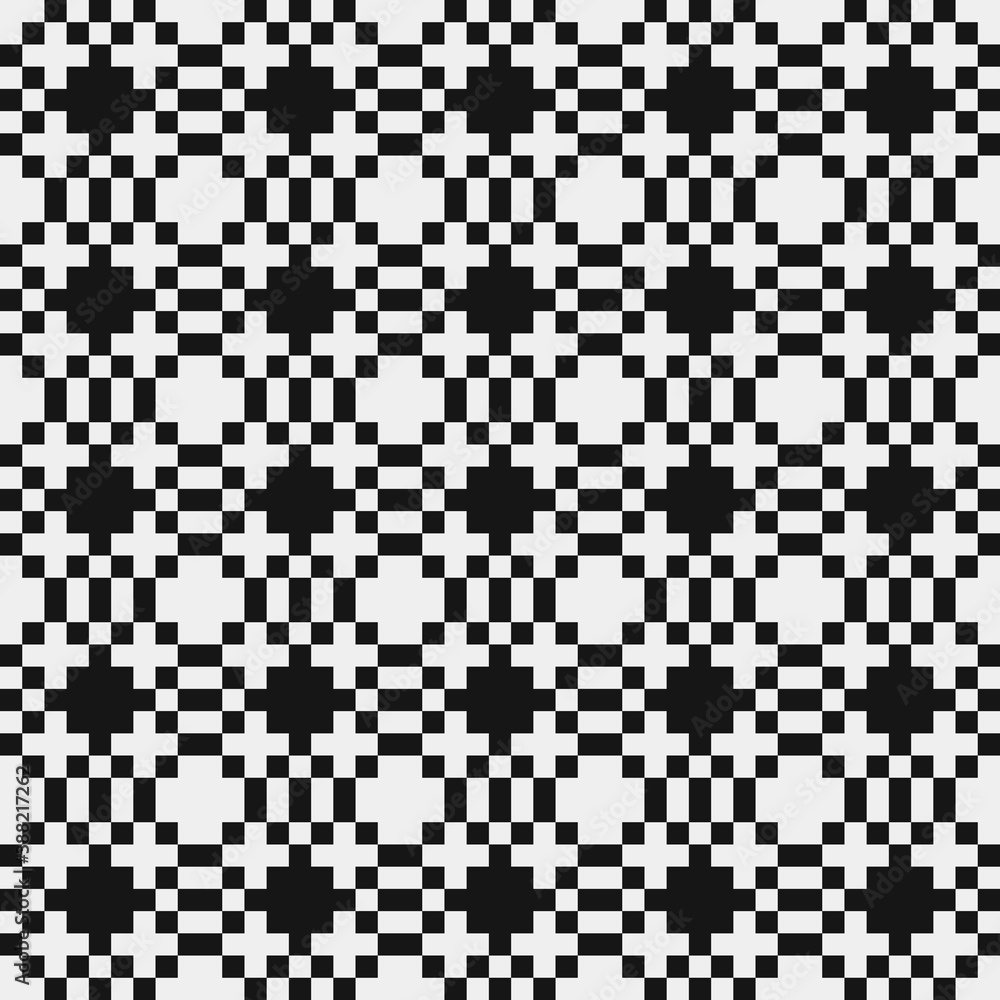 Fototapeta premium Abstract Cross Pattern Dots Logo generative computational art illustration