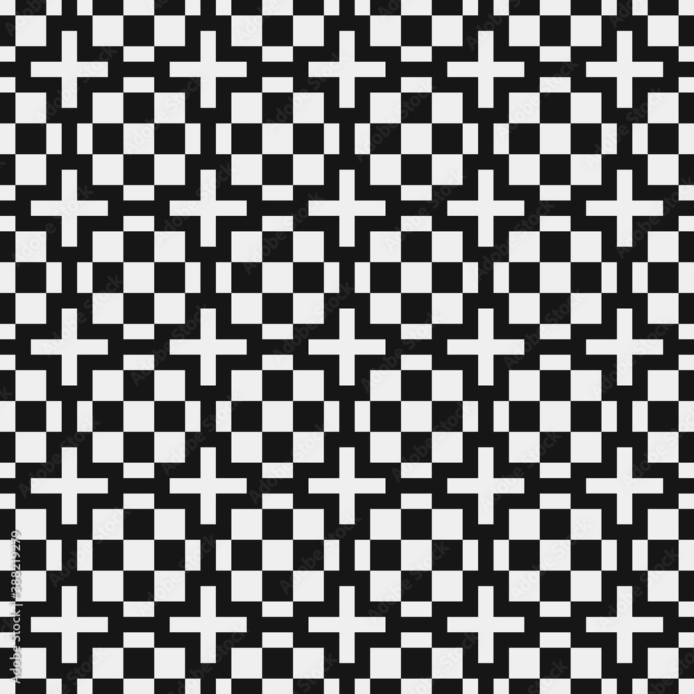 Fototapeta premium Abstract Cross Pattern Dots Logo generative computational art illustration