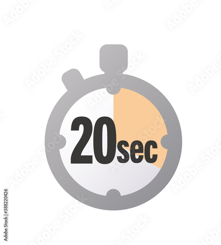 Simple 20 Seconds timer clock icon