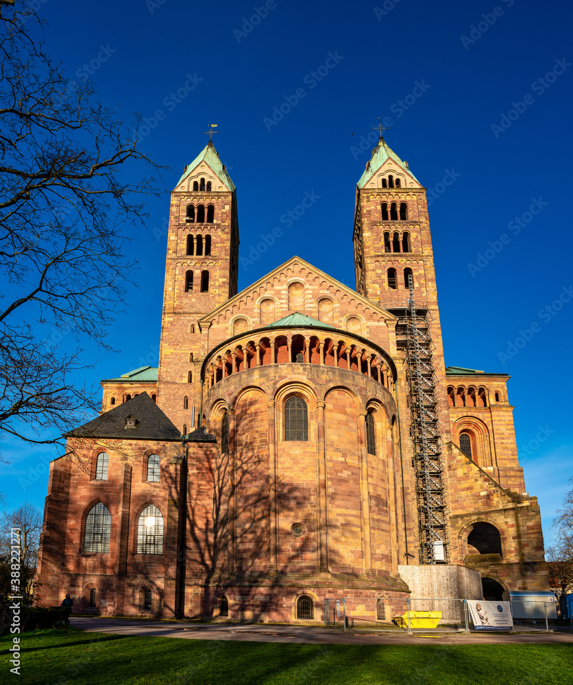 Cathedral in Speyer, Germany. The Imperial Cathedral Basilica of the Assumption
