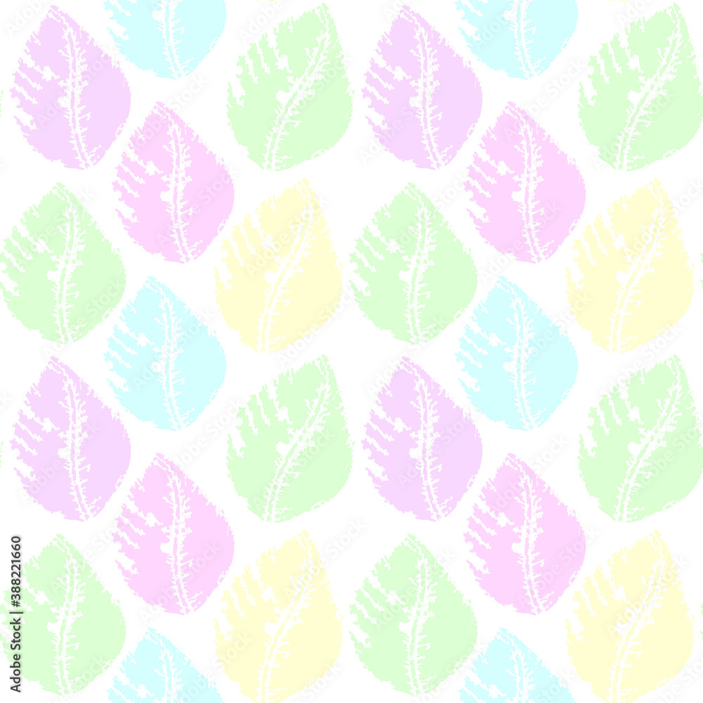 Seamless pattern in vector. Multi-colored leaf background, fabric, Wallpaper
