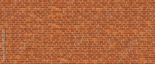 Fényképezés brick red wall. background of a old brick house.