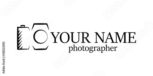 simple vector logo for photographer