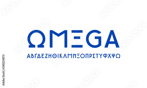 Greek sans serif font in classic style