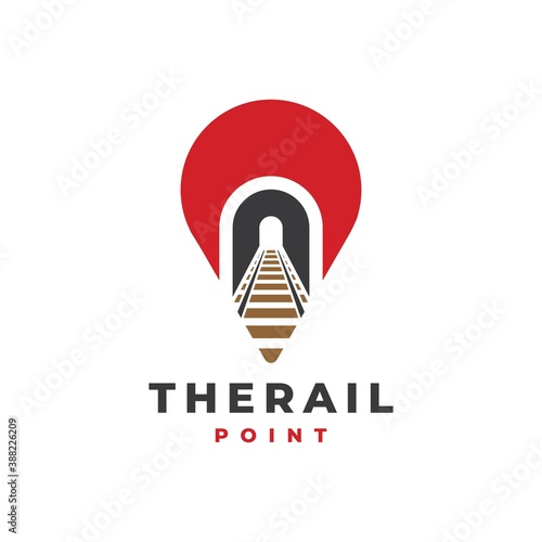 rail with track point logo design template