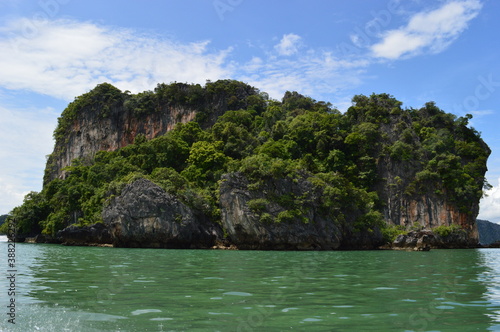 Sailing among the stunning islands and beaches in Thailand's beautiful turquoise Andaman Sea