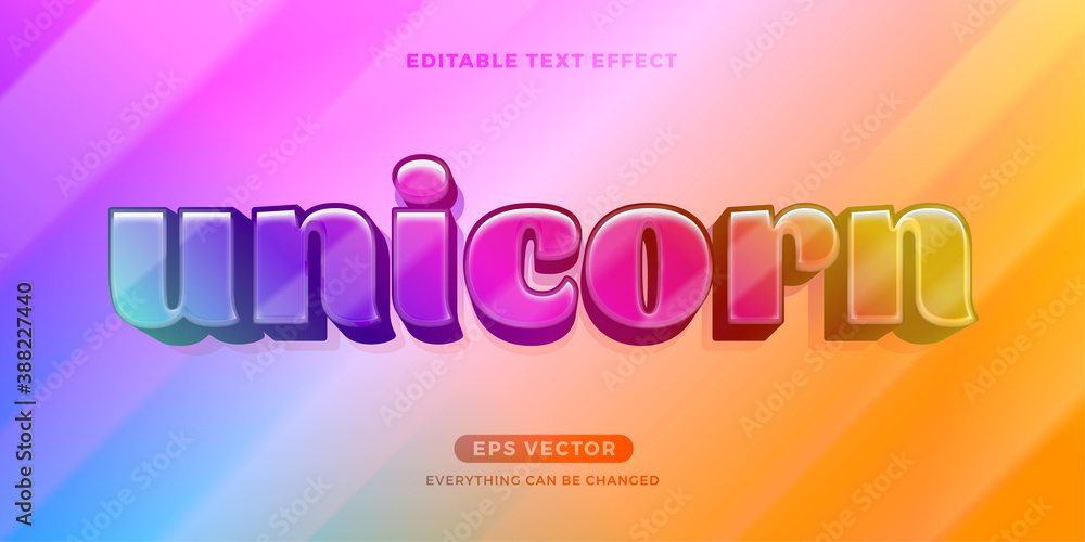 Unicorn text effect