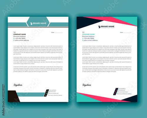 simple and minimal stylish modern and professional letterhead template vector template