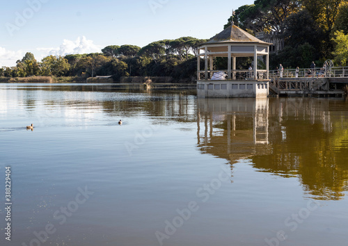 Beautiful view from Torre del Lago di Puccini, Tuscany, Italy