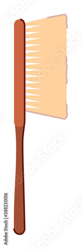 Barber wooden soft sweep brush isolated on white background