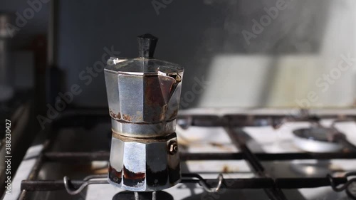 italian moka, coffee maker staying at home