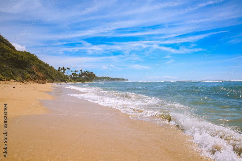 Obraz premium Kuilei Cliffs Beach Park, Oahu, Hawaii