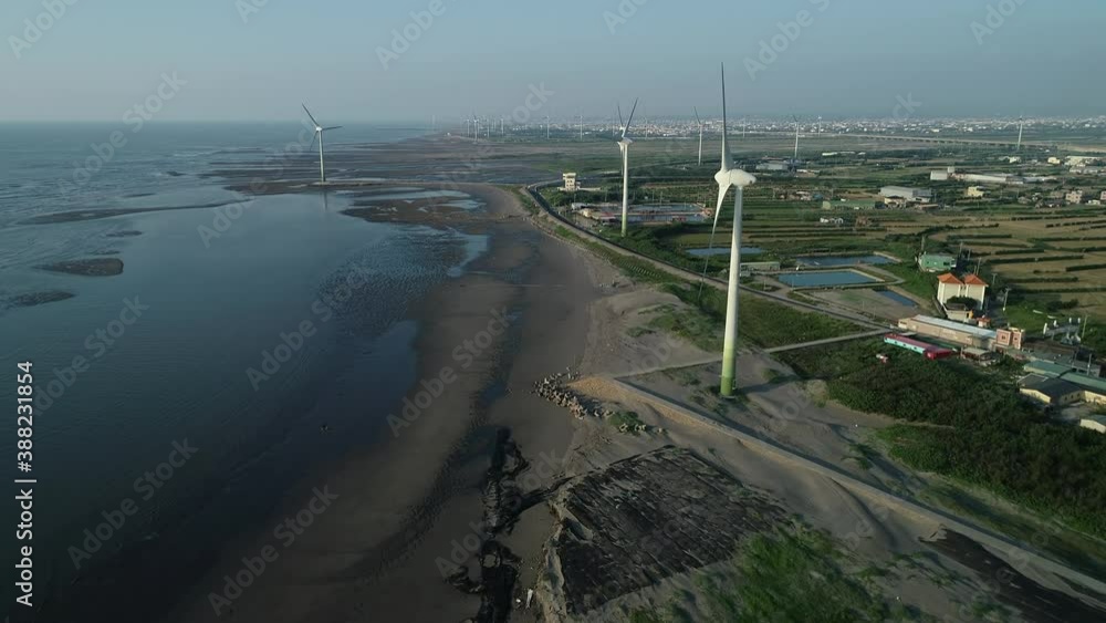 August 1, 2018, Aerial View of Daan Beach at sunrise, Taichung, Taiwan.
August 1, 2018, Aerial View of Daan Beach at sunrise, Taichung, Taiwan.