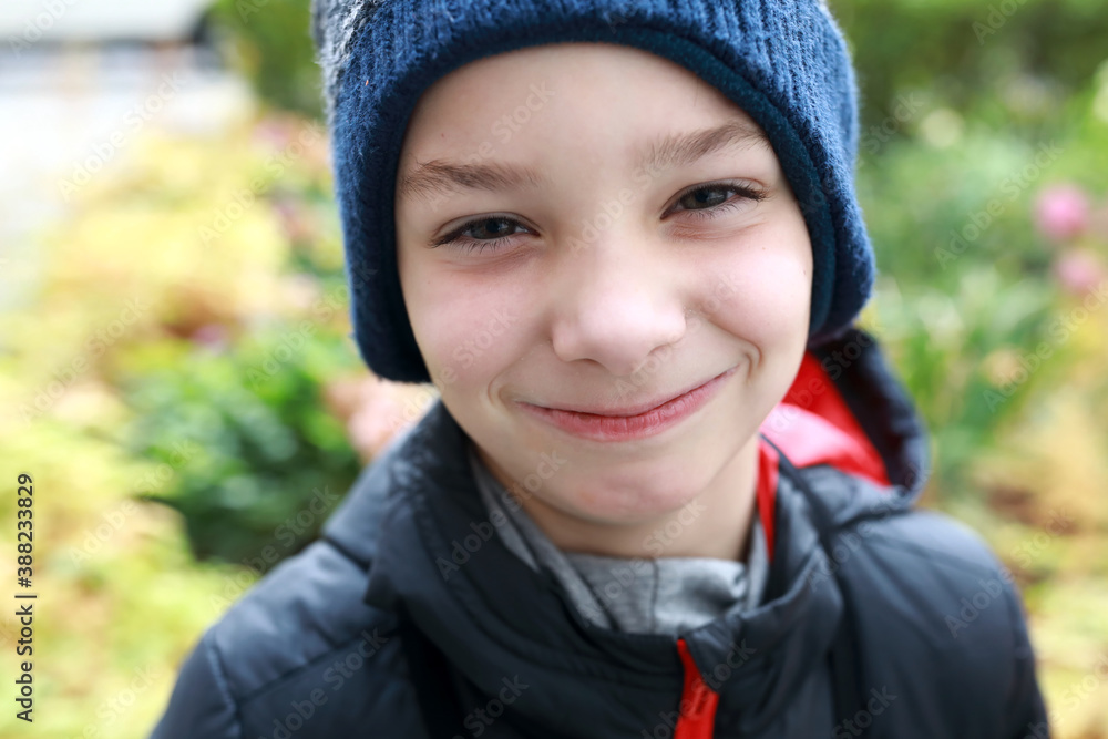 Boy in autumn park Boy in autumn park