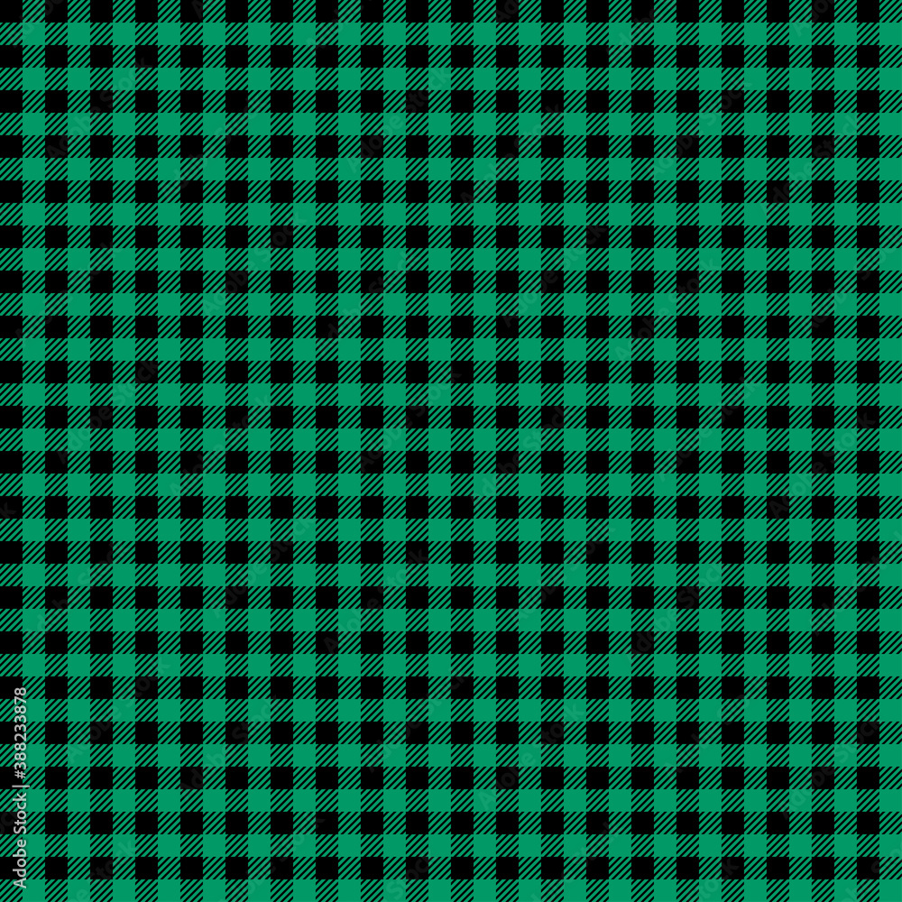 Fototapeta premium Lumberjack plaid pattern. Alternating red and black squares seamless background. Vector illustration.