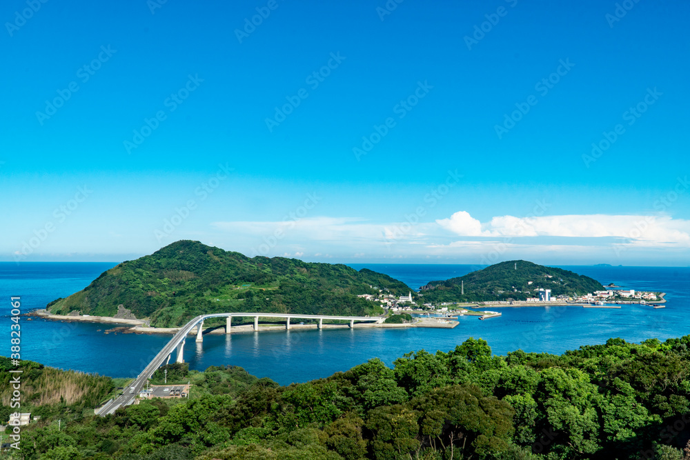 長崎県長崎市　伊王島　香焼総合公園展望台からの眺望