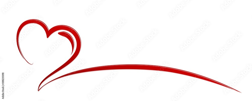 Symbol of the stylized red heart. Symbol of the stylized red heart.