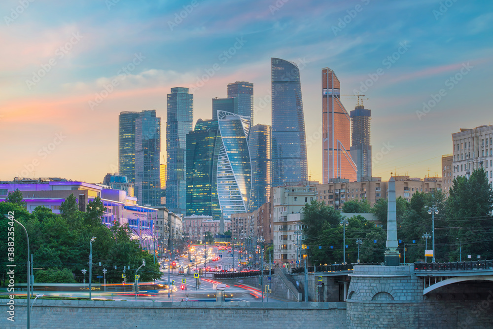 Fototapeta premium Moscow City skyline business district in Russia