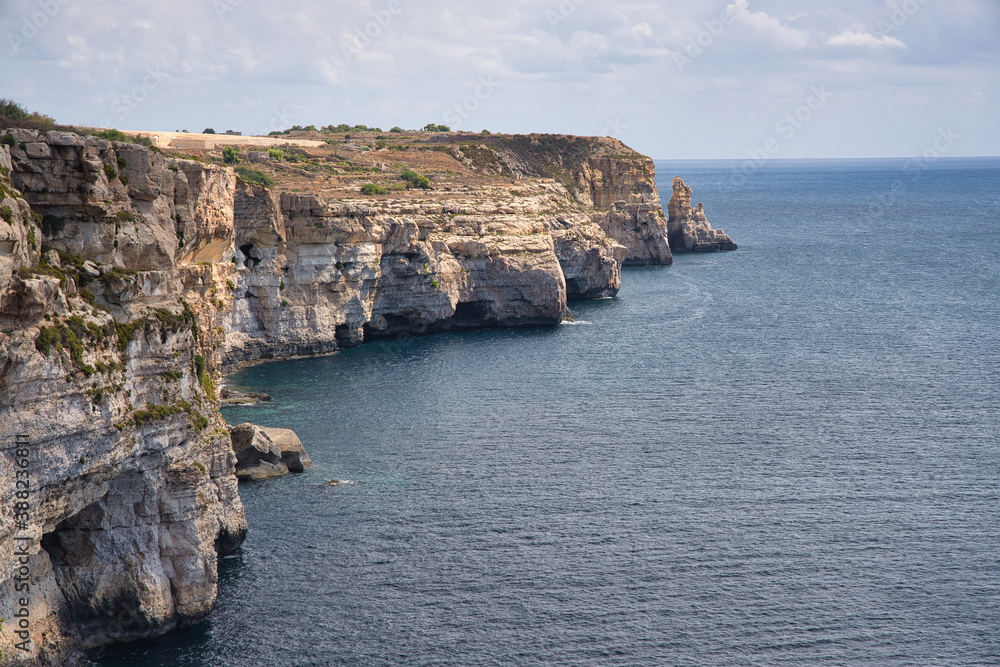 Hal Far cliffs in Malta