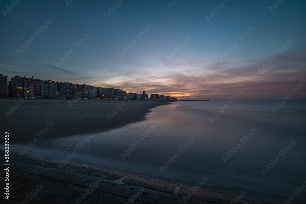 Sunset beach Blankenberge Belgium Sunset beach Blankenberge Belgium