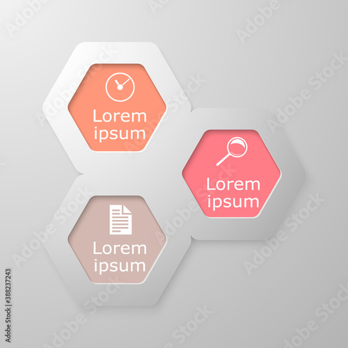 Vector illustration of three variants of infographics.