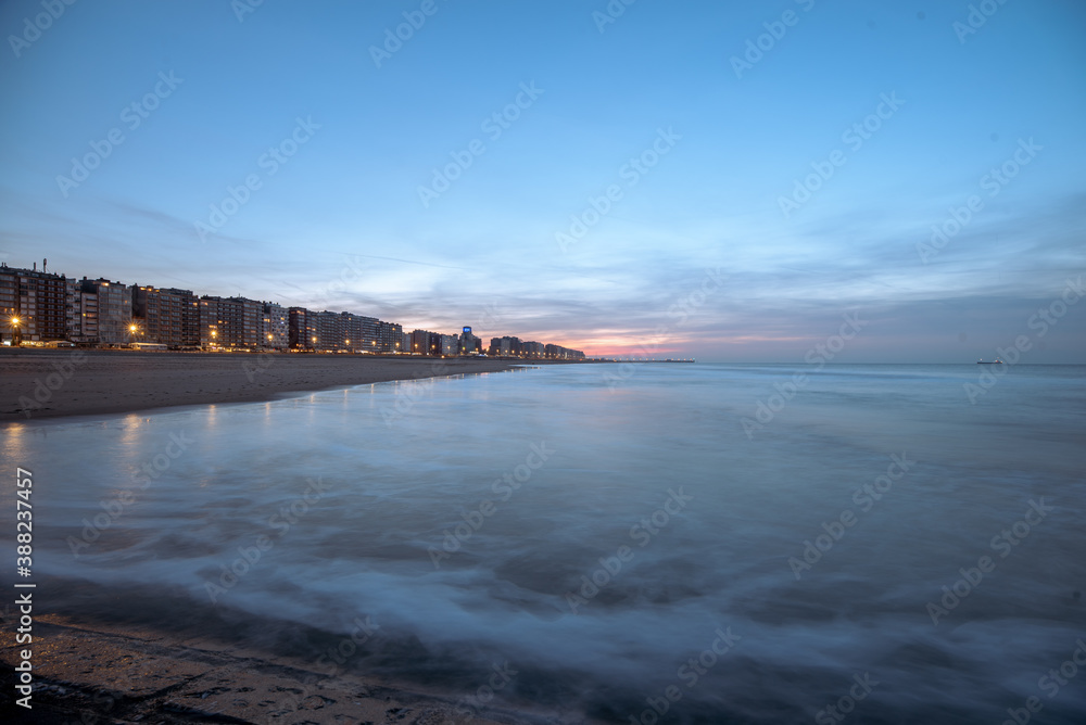 Sunset beach Blankenberge Belgium Sunset beach Blankenberge Belgium