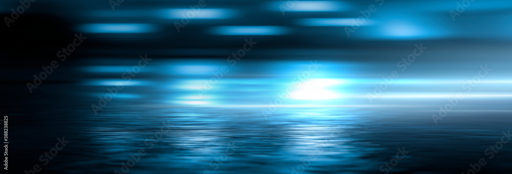Dark cold wet street, asphalt, neon light. Reflection of neon in water. Empty night street scene, night city, smoke. abstract dark empty scene abstract night landscape neon blue light silhouettes Dark cold wet street, asphalt, neon light. Reflection of neon in water. Empty night street scene, night city, smoke. abstract dark empty scene abstract night landscape neon blue light silhouettes