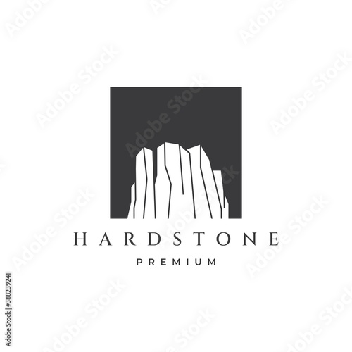 Hard stone logo design illustration vector template