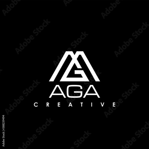 AGA Letter Initial Logo Design Template Vector Illustration