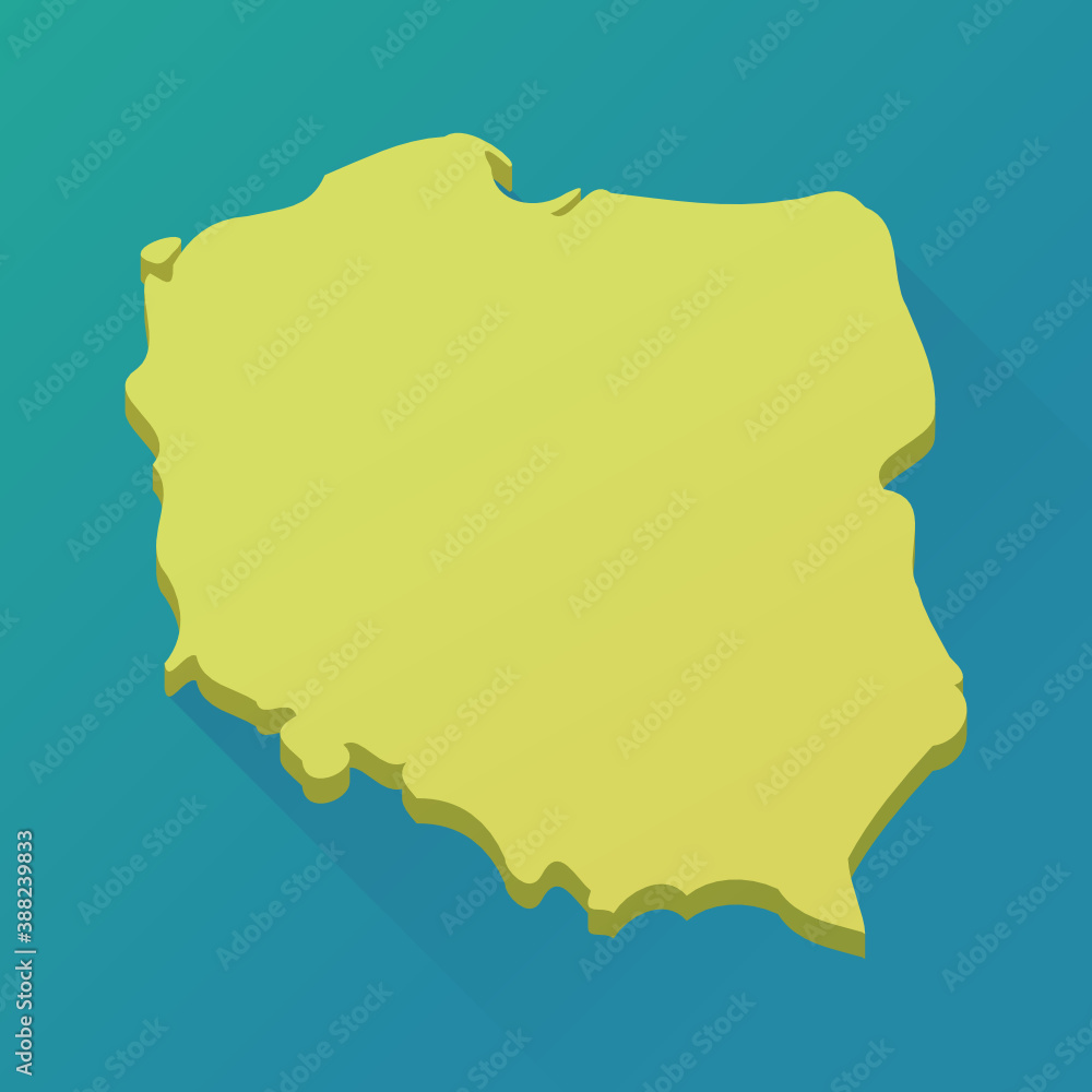 Fototapeta Map of Poland (flat design)