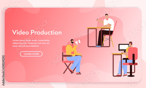 Vector banner of Video Production concept