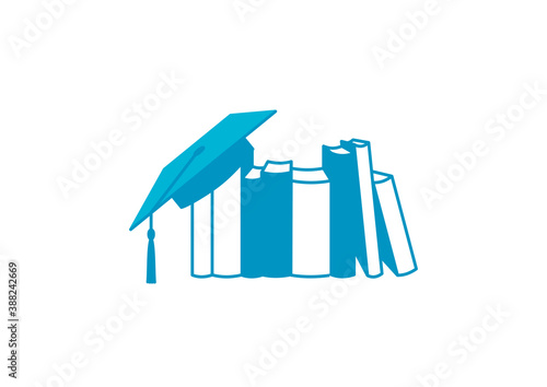 Education - vector icon set on white background.