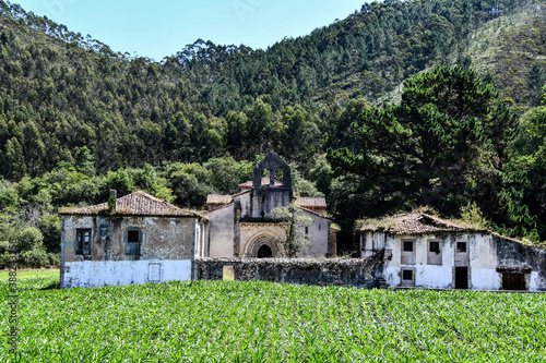 house in the mountains, photo as a background , san antolin de bedon principado de asturias, spain europe photo