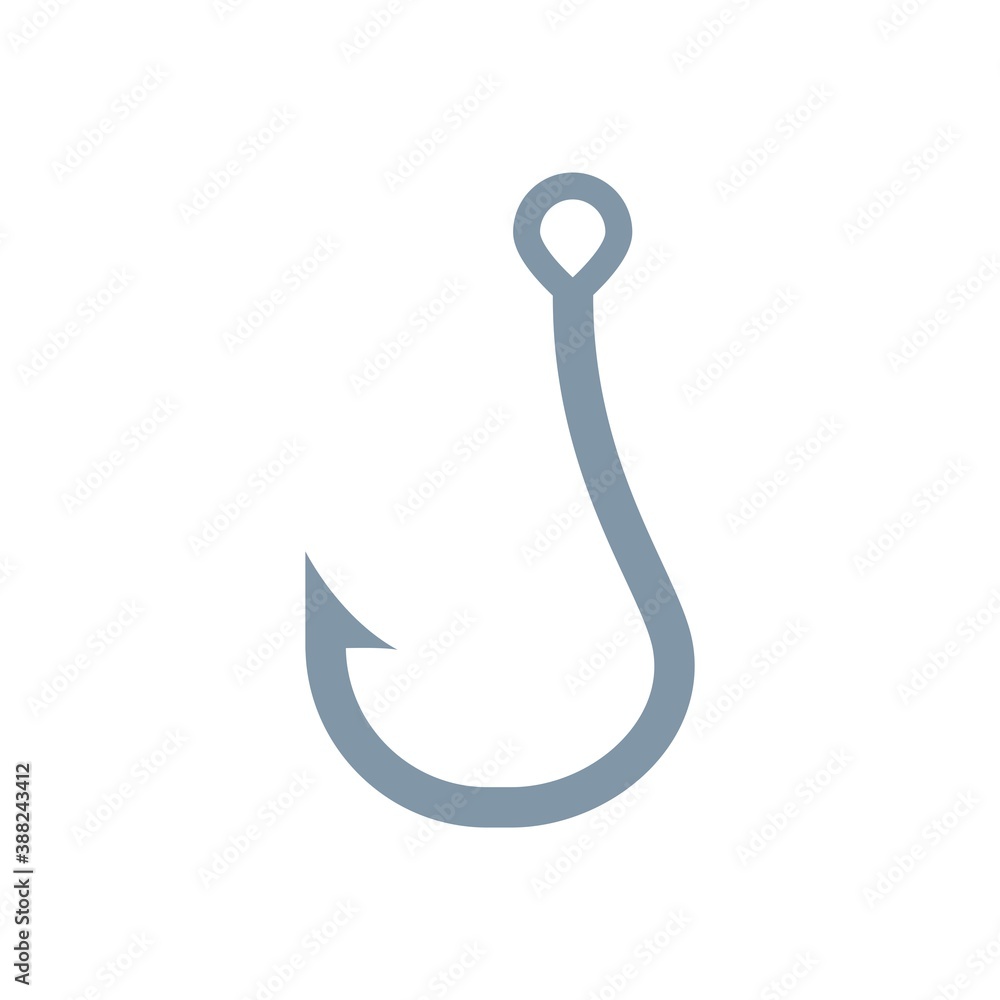 Fishhook Flat Icon Vector Logo Template Illustration Fishhook Flat Icon Vector Logo Template Illustration