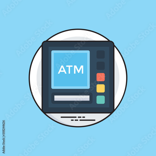 
An icon showing electronic device used for money transactions i e an atm machine
