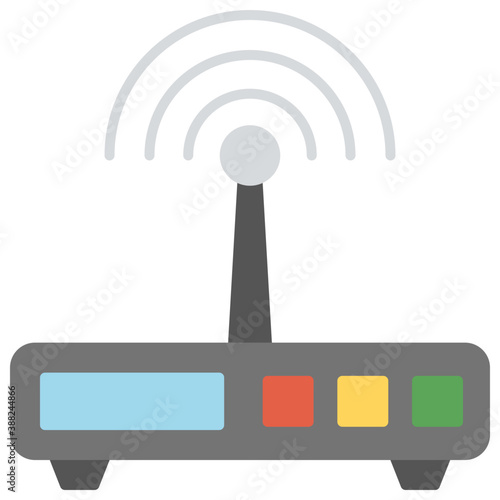 
An access point device with signals, wifi router
