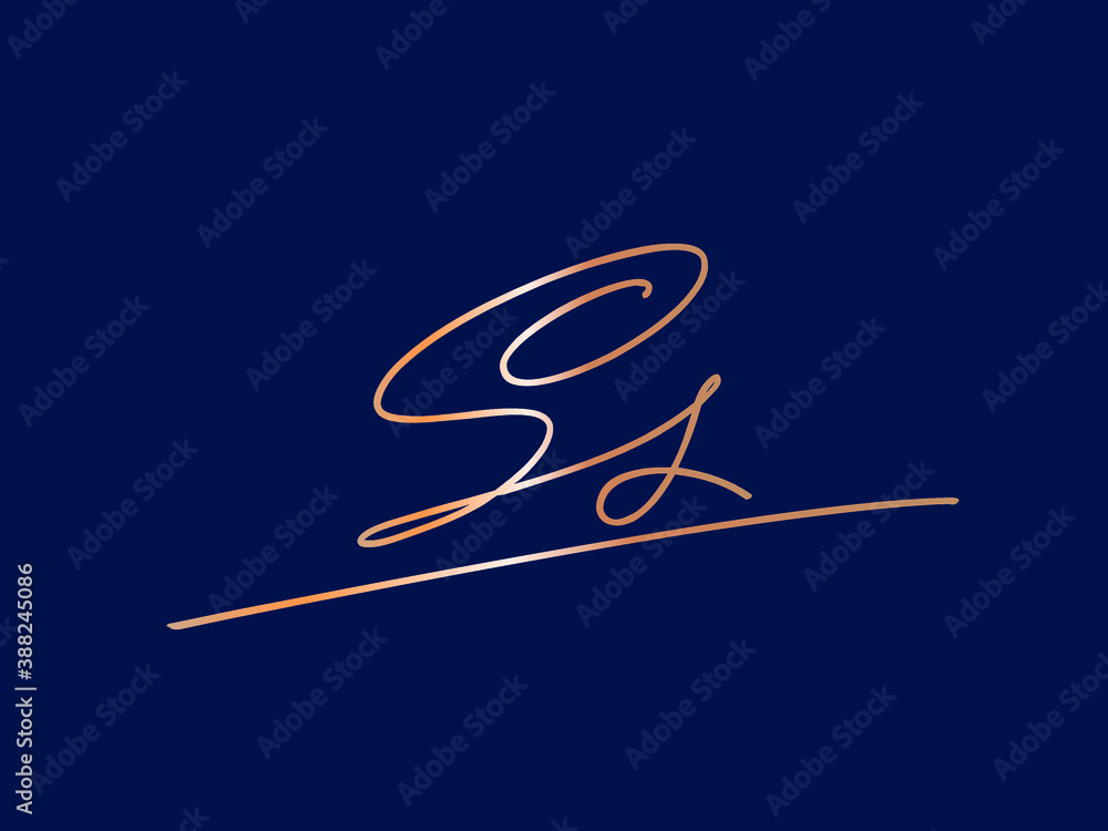 SS monogram logo.Typographic icon with calligraphic script letter s ...