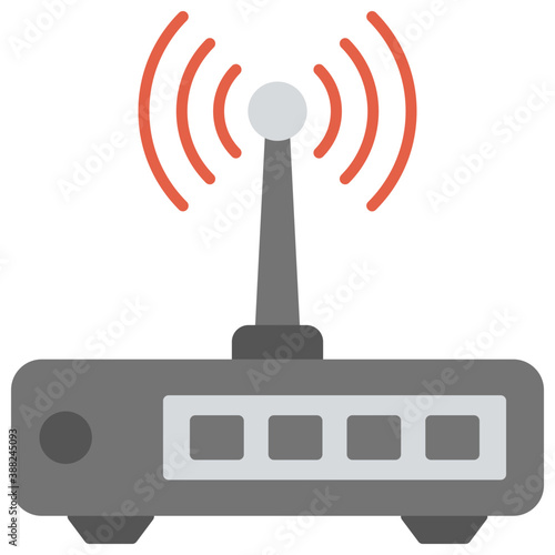 
An access point device with signals, wifi router
