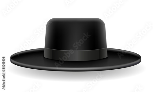 national jewish black hat vector illustration