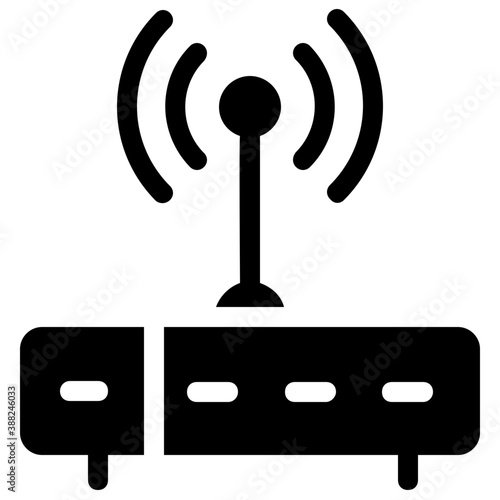 
An access point device with signals, wifi router
