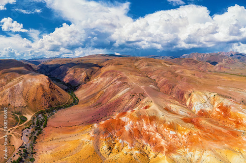 Aerial drone panorama of co...