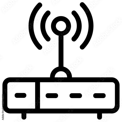 
An access point device with signals, wifi router
