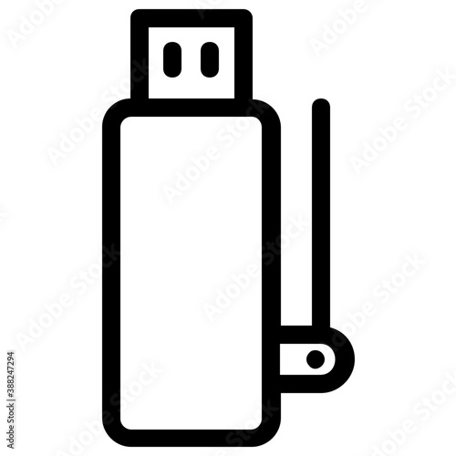 
 A flat icon design of wifi usb adapter
