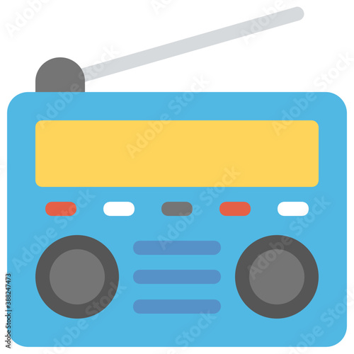
Audio broadcasting device vintage radio set
