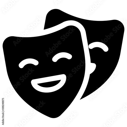 
Comedy and tragedy theater masks 
